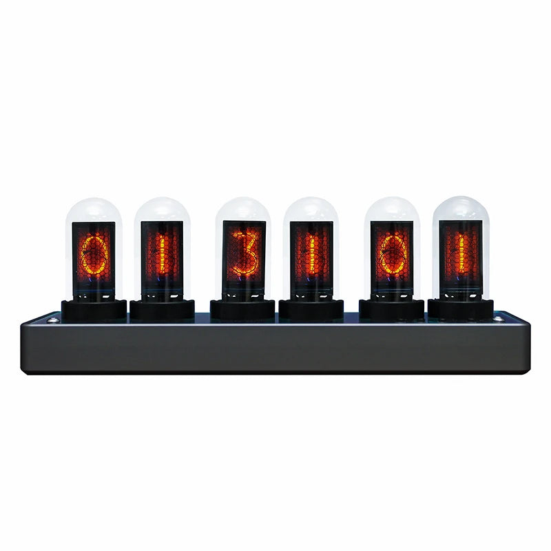 RGB LED Nixie Tube Clock Glows IPS Color Screen DIY Analog Digital Tube Night lights Gaming Desktop Home Decoration