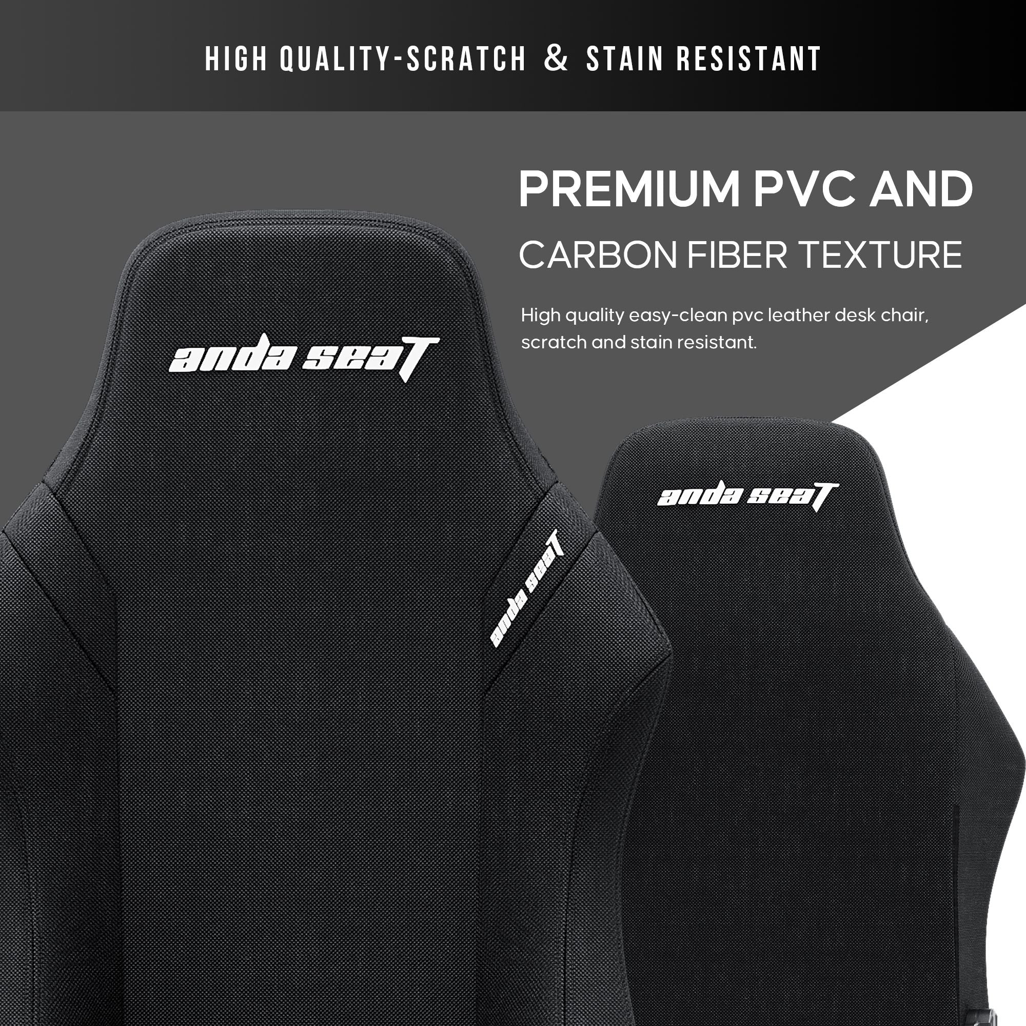 Andaseat Luna Pro with Footrest, Large Gaming Chair, Fabric