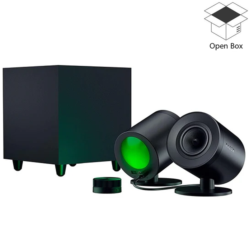 Razer Nommo V2 Pro Full-Range 2.1 PC Gaming Speakers with Wireless Subwoofer - Black - Open Box