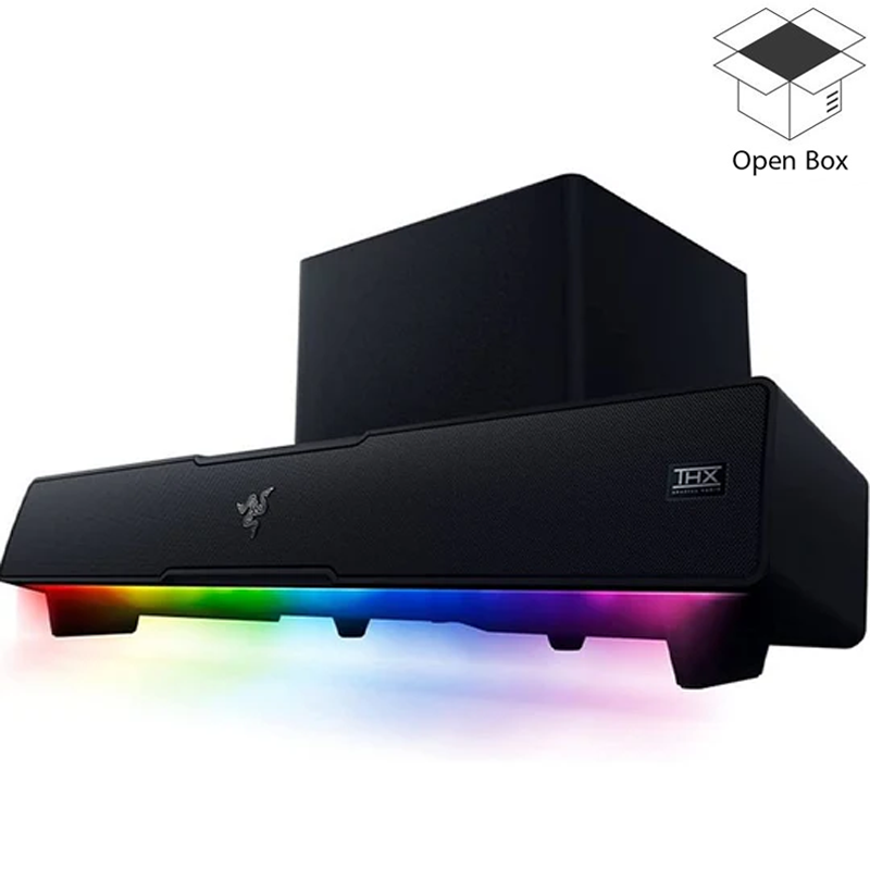 Razer Leviathan V2 Gaming Soundbar with Subwoofer, THX Spatial Audio, Bluetooth 5.2, USB Audio Input, Black - Open Box