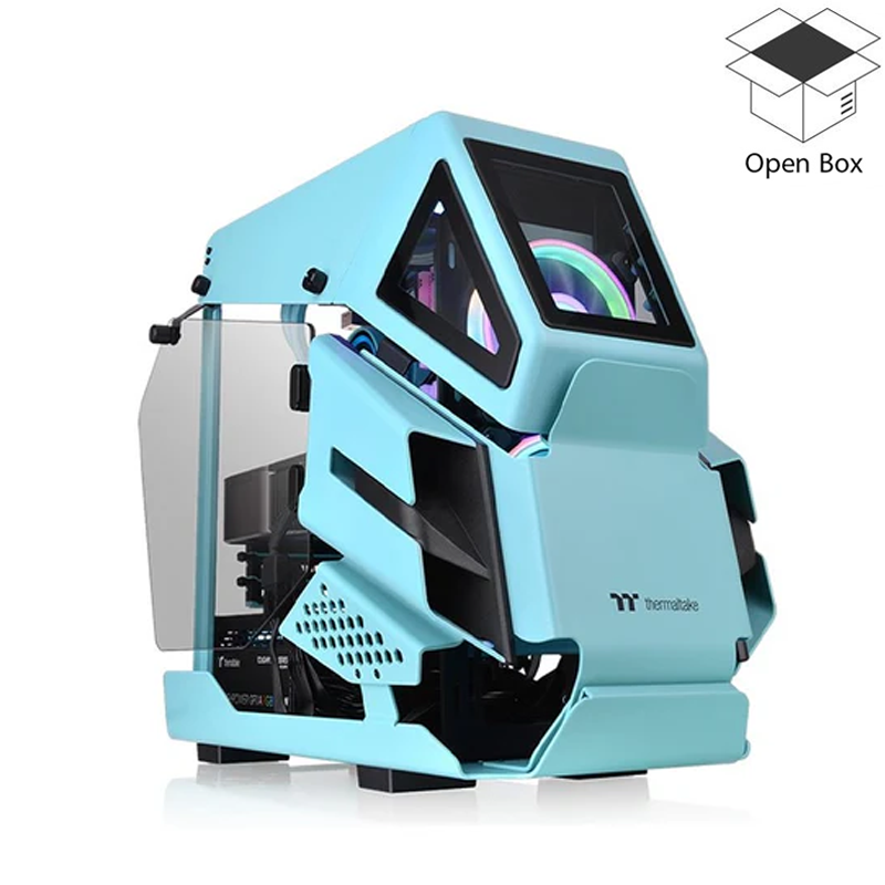 Thermaltake AH T200 Helicopter Styled Open Frame Micro ATX Gaming Case - Turquoise - Open Box