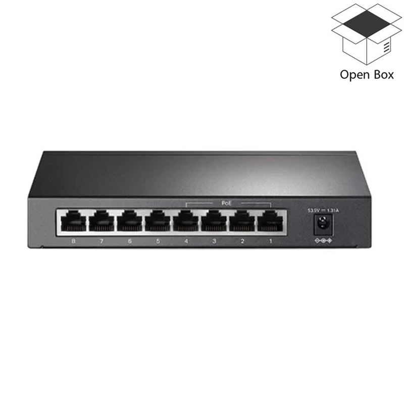 TP-Link TL-SG1008P 8-Port Gigabit Desktop PoE Switch with 4-Port PoE- Open Box