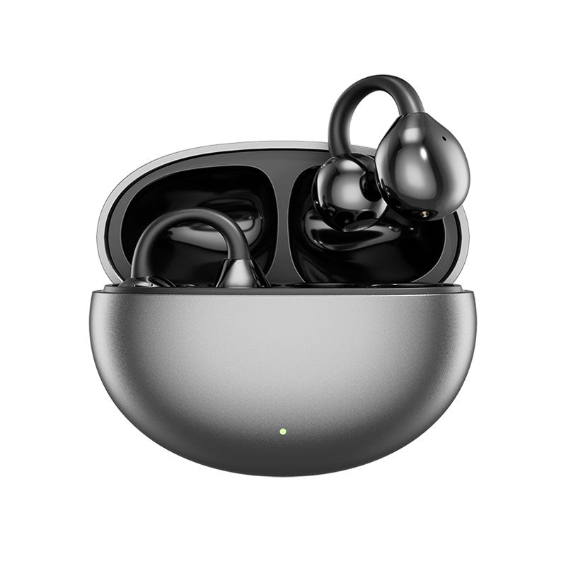 Open Clip-on Wireless  Ear Clip Sports Earbuds - Black