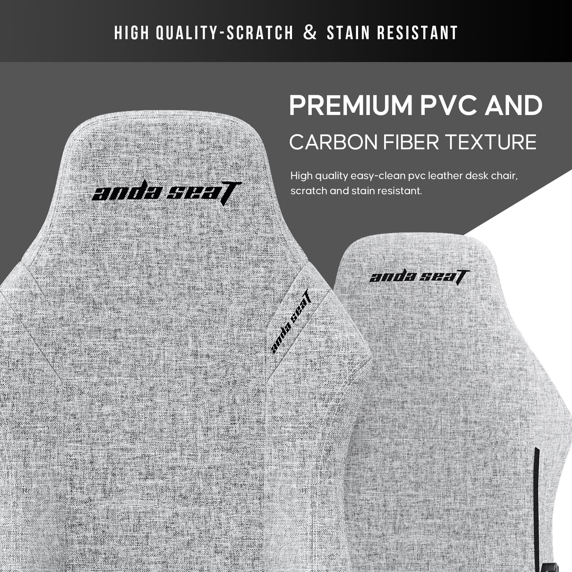 Andaseat Luna Pro with Footrest, Large Gaming Chair, Fabric