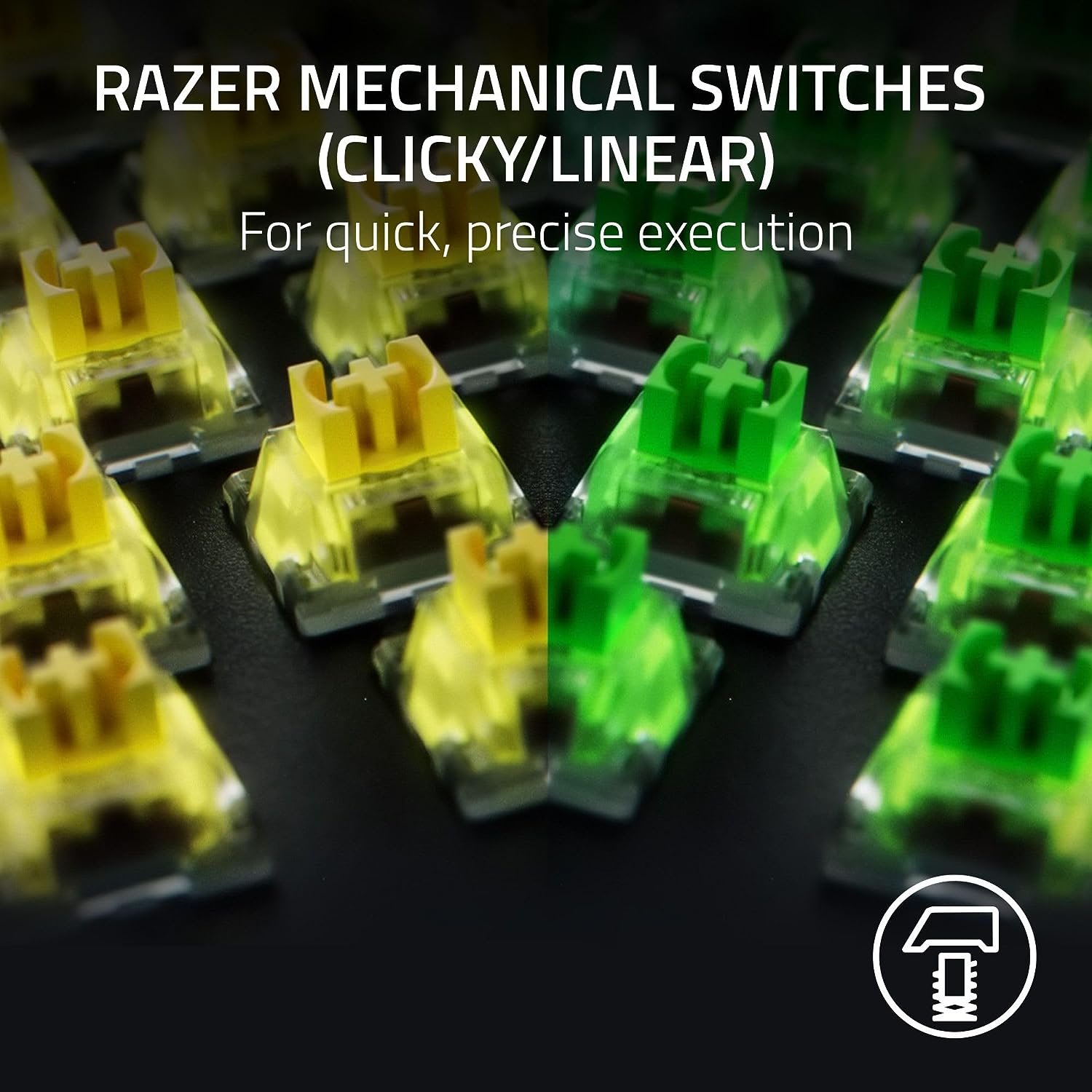Razer BlackWidow V4 Wired Mechanical Gaming Keyboard with Razer Chroma RGB (Green Switch) - Black