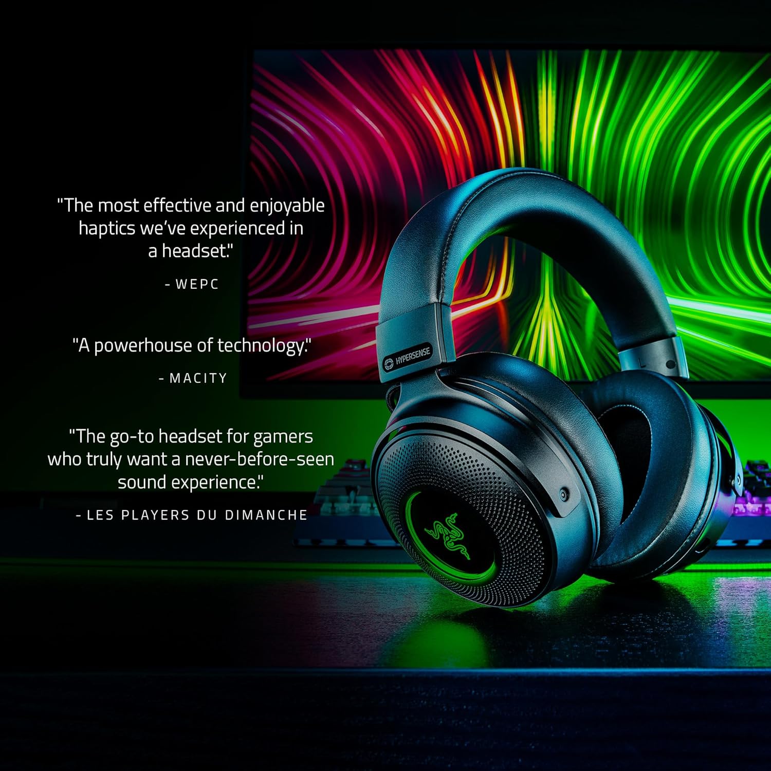 Razer Kraken V3 Pro Wireless Gaming Headset with Haptic Technology - Black
