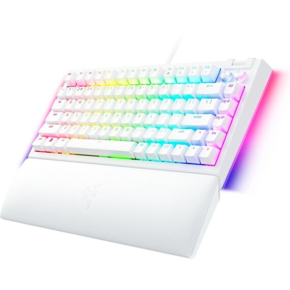 Razer BlackWidow V4 75% Hot-Swappable Wired Mechanical Gaming Keyboard (US Layout) - White