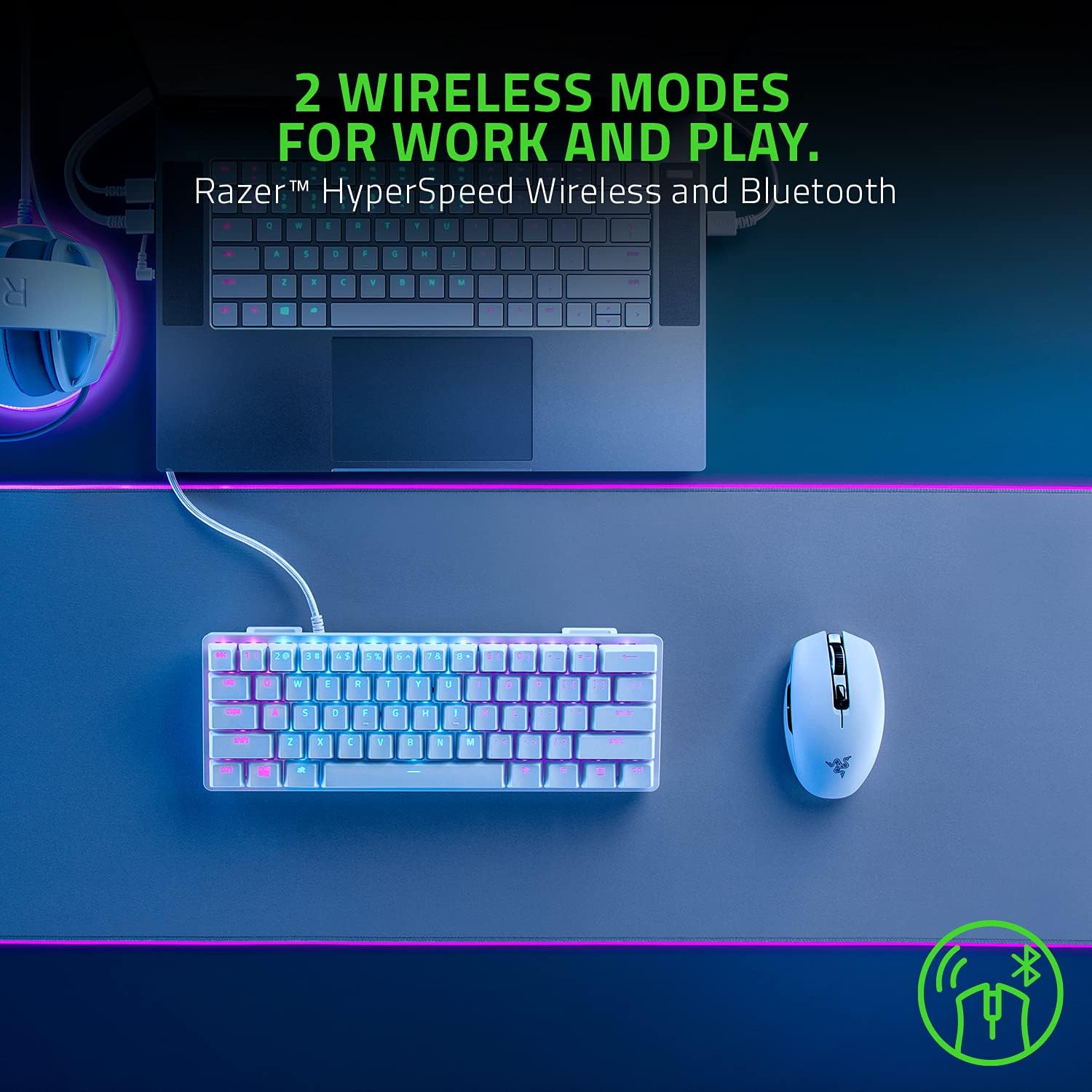 Razer Orochi V2 Ultra Lightweight Mobile Wireless Gaming Mouse - White