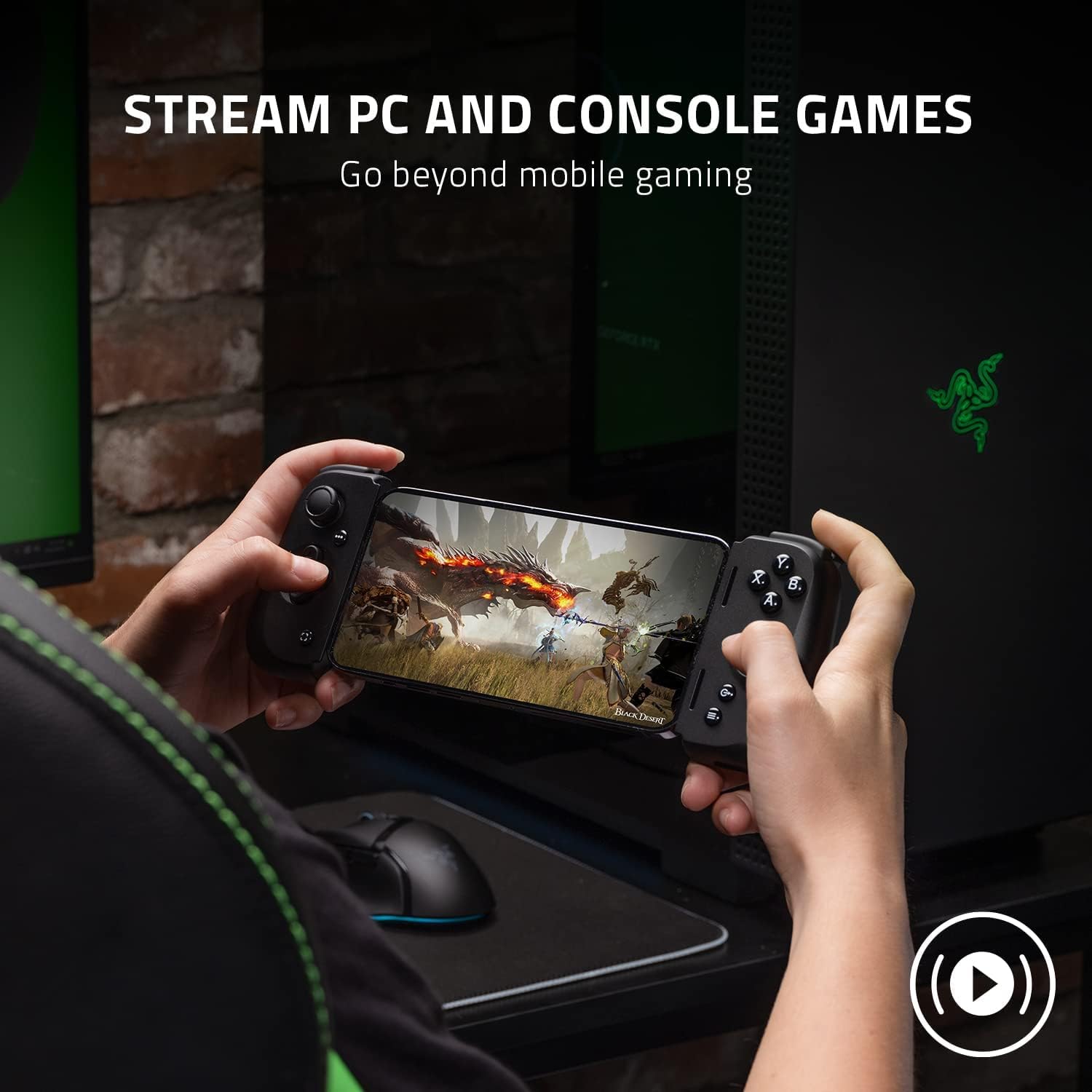 Razer Kishi V2 Universal Mobile Gaming Controller for iPhone - Black