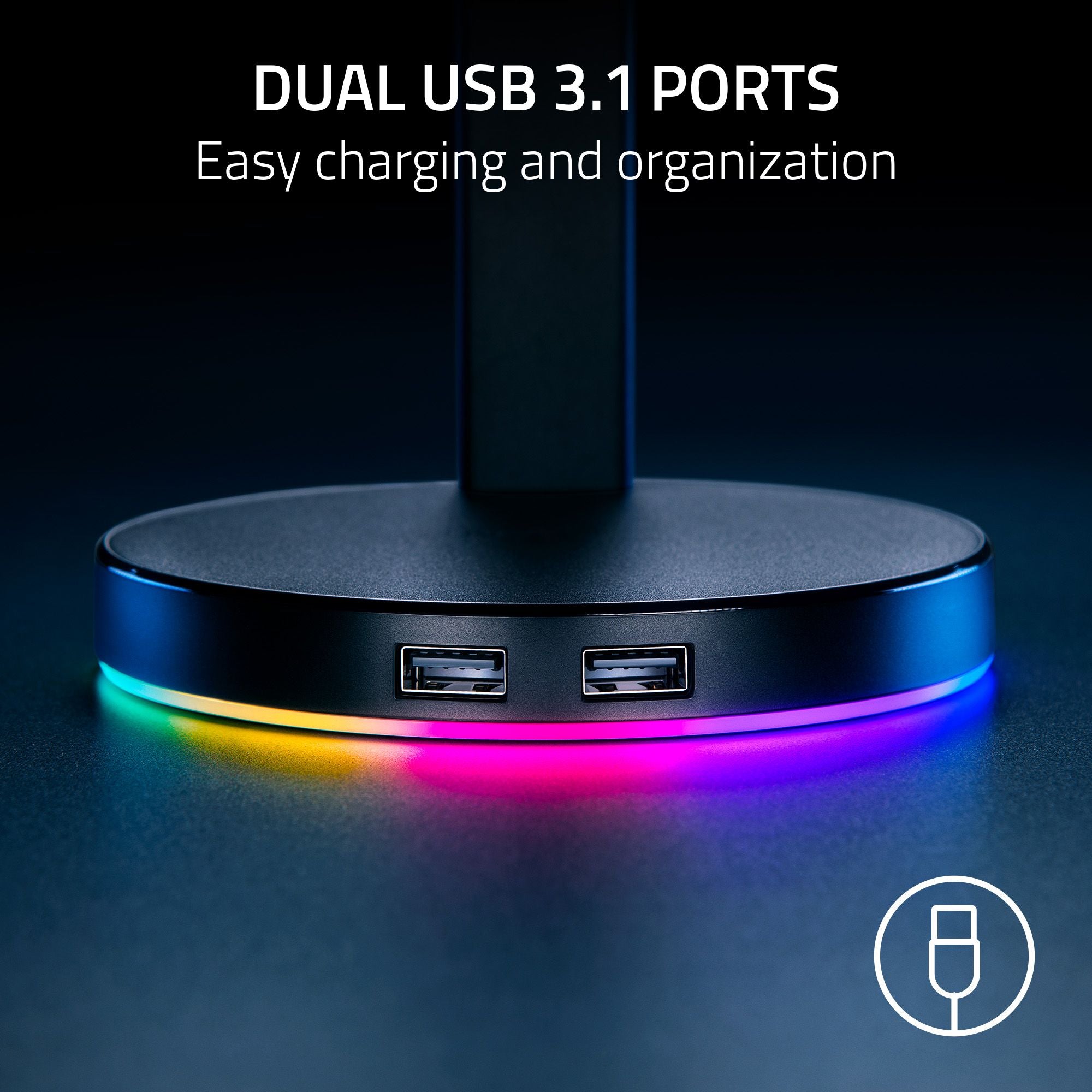Razer Base Station V2 Chroma Gaming Headset Stand USB Hub