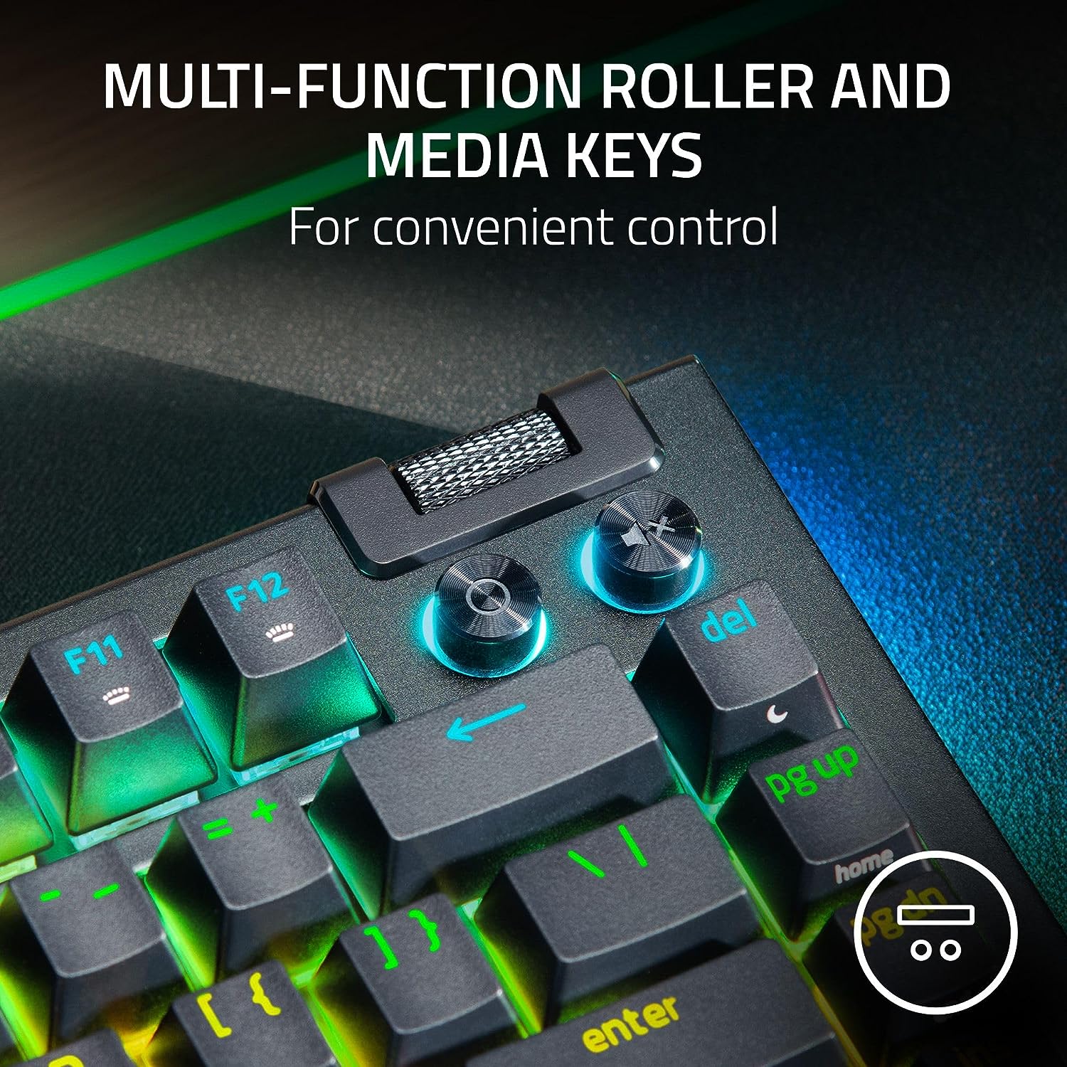 Razer BlackWidow V4 75% Mechanical (Orange Tactile Switches) Gaming Keyboard - Black