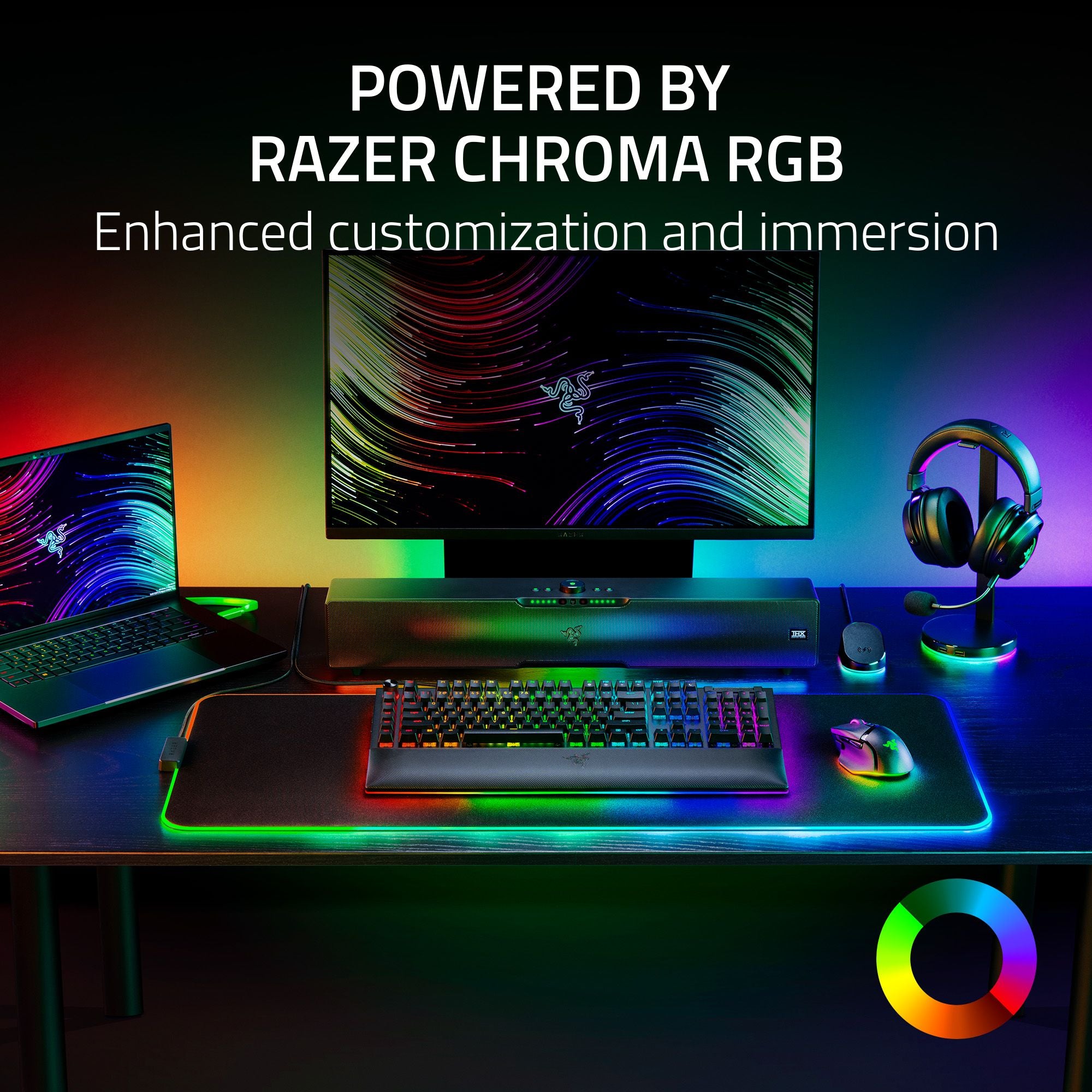 Razer Base Station V2 Chroma Gaming Headset Stand USB Hub