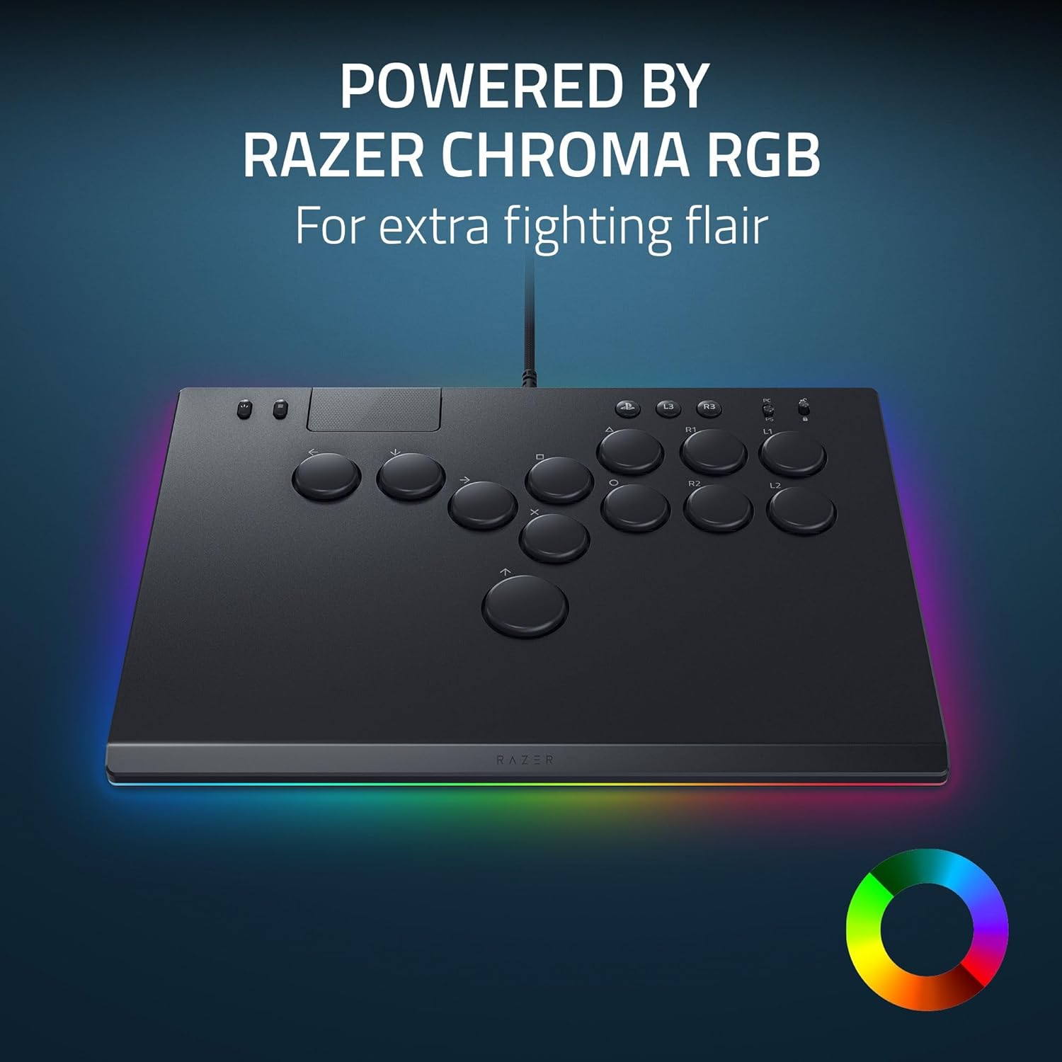 Razer Kitsune All-Button Optical Arcade Controller for PS5 and PC - Black