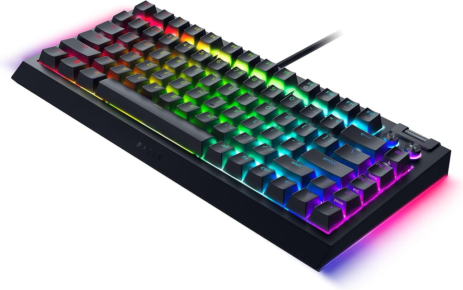 Razer BlackWidow V4 75% Mechanical (Orange Tactile Switches) Gaming Keyboard - Black