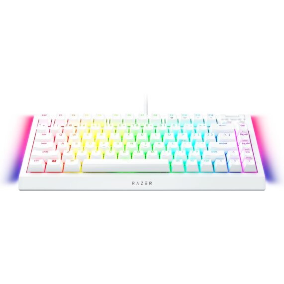 Razer BlackWidow V4 75% Hot-Swappable Wired Mechanical Gaming Keyboard (US Layout) - White