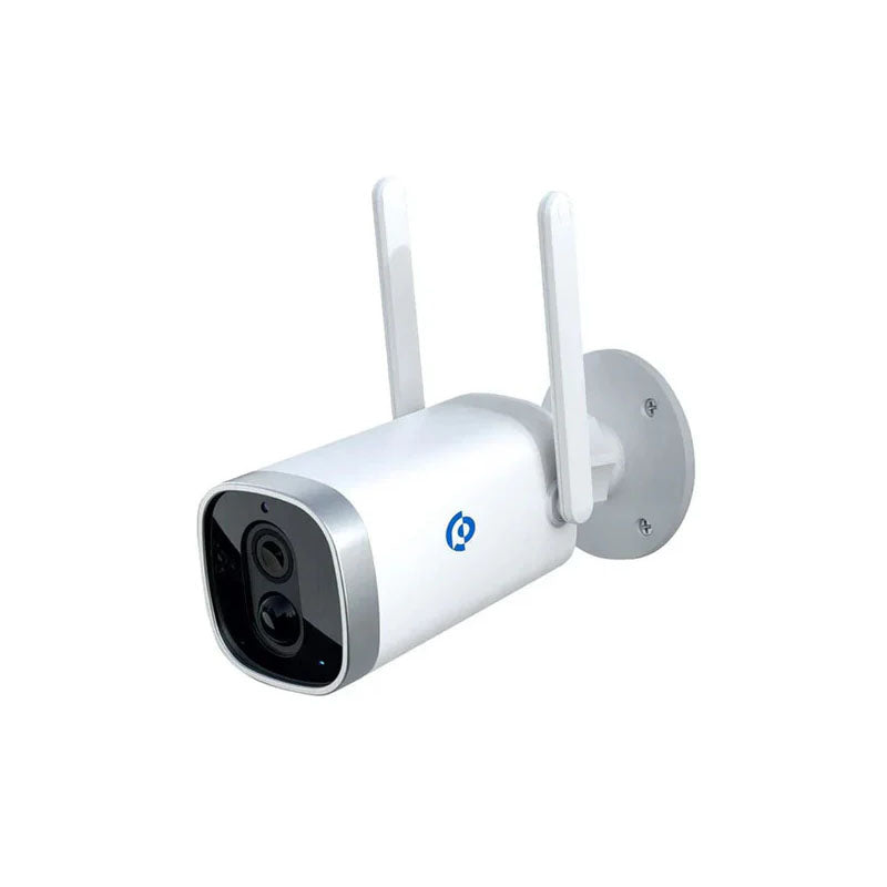 Powerology Wireless Outdoor Camera with Solar Panel, White