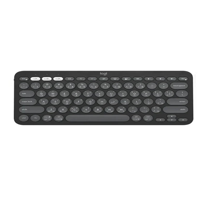 Logitech Keyboard Pebble Keys 2 K380s Bluetooth Keyboard - Tonal Graphite (English/Arabic)