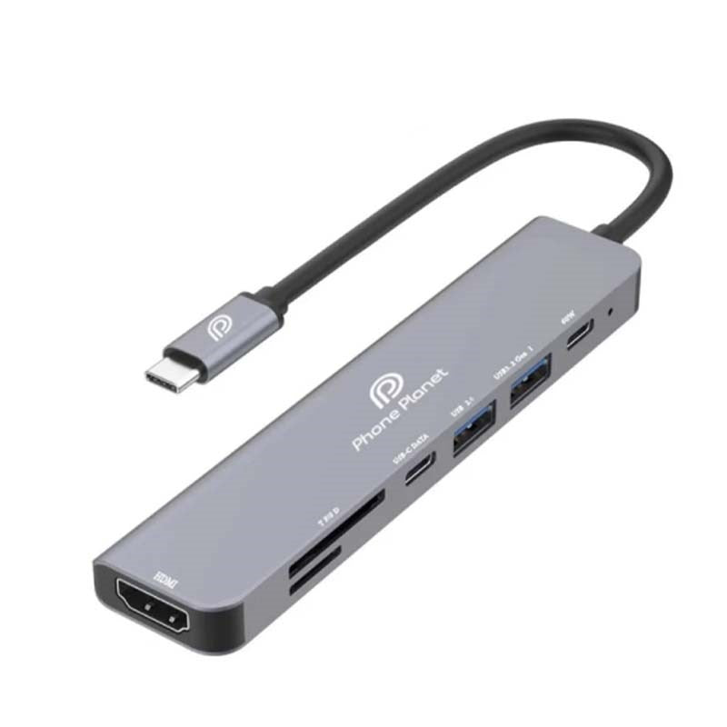 Phone Planet 7 in 1 Adapter For Laptop and Mobiles , Type-C Devices