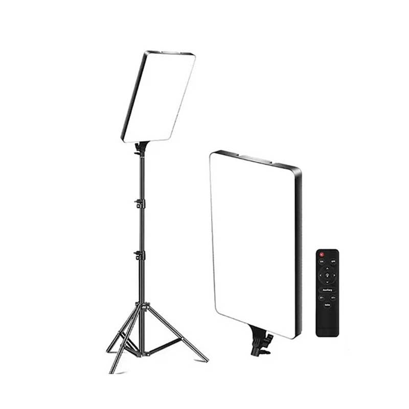 Plokama LED Video Light Panel with Tripod and Remote - 24
