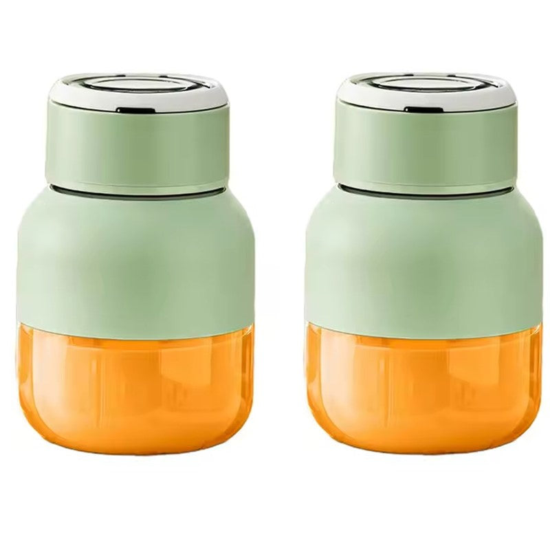 Portable Handheld Rechargeable Electric Juicer, Blender 800 ml - Green, (Pack of 2)