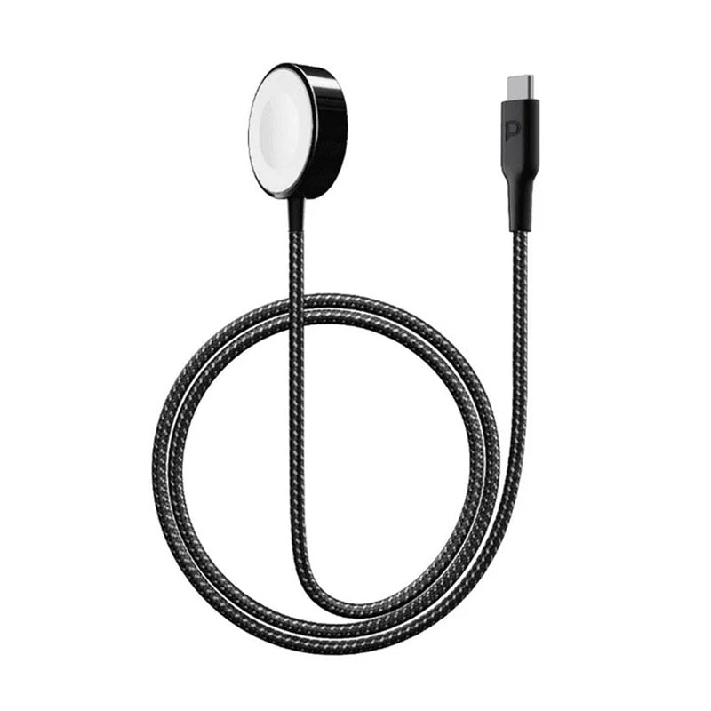 Powerology Braided Type-C Watch Charger 5W 1.2 M/4 ft - Black