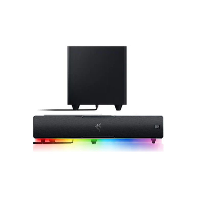 Razer Leviathan V2 Gaming Soundbar with Subwoofer, THX Spatial Audio, Bluetooth 5.2, USB Audio Input, Black