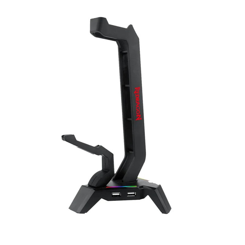 حامل سماعة الألعاب Redragon Sceptre Elite HA311 مع إضاءة خلفية RGB و USB HUB - أسود - بدون صندوق