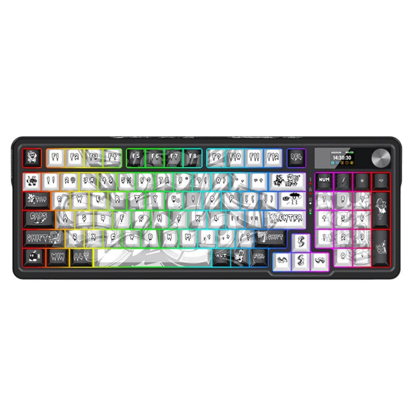 Redragon WYVERN K761 LCD PRO Tri Mode Connectivity (Wired & 2.4G & BT) Gaming Keyboard