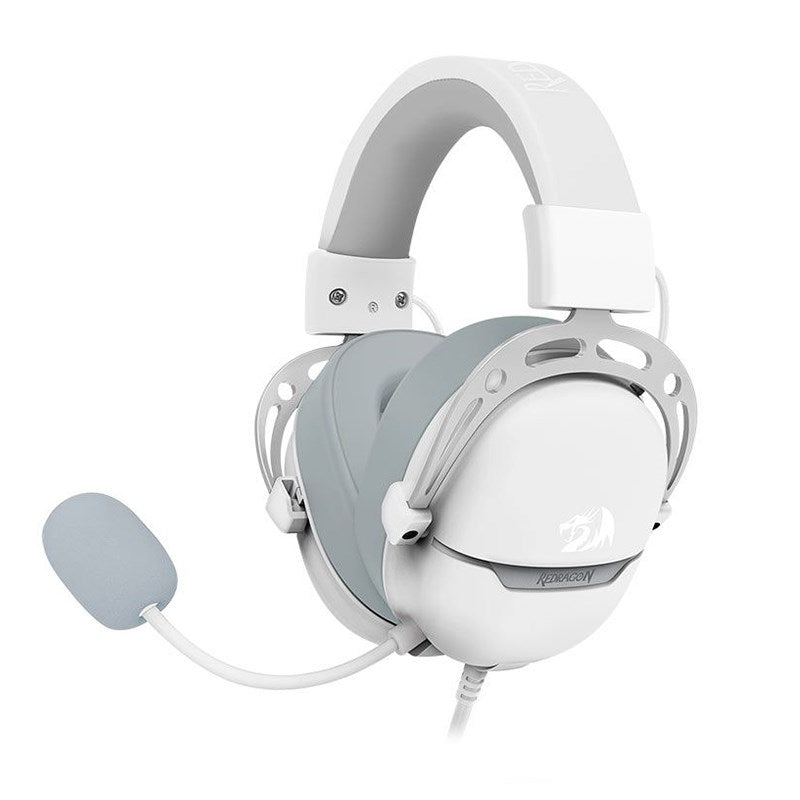 Redragon AURORA H376WG Aurora, 7.1 Surround Sound, Over-Ear Wired Gaming Headset - White