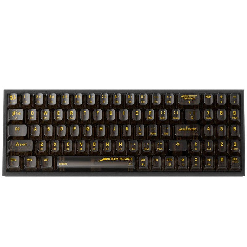 Redragon K628CT Pollux Pro RGB 75%, USB-C Wired, BT, 2.4 GHz Wireless Gaming Keyboard - Translucent Crystal Switch