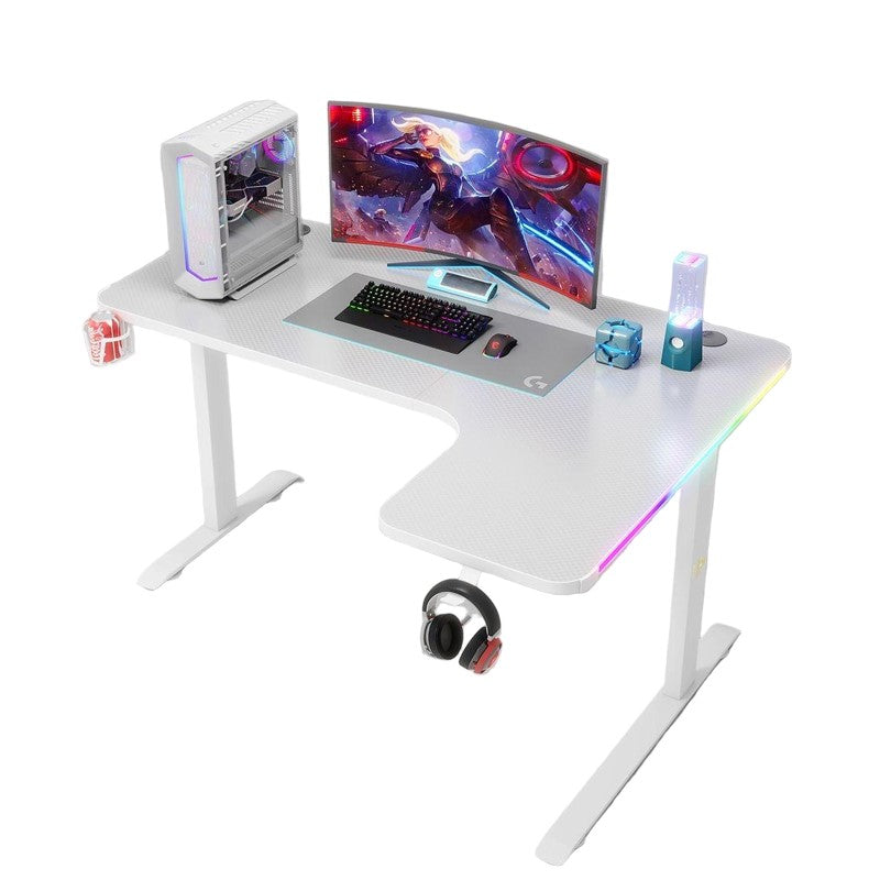 Royal RGB L Gaming Desk (Right Side) 140 x 60 x 100 cm - White