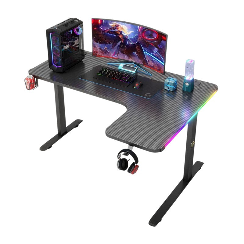 Royal RGB L Gaming Desk (Right Side) 140 x 60 x 100 cm - Black