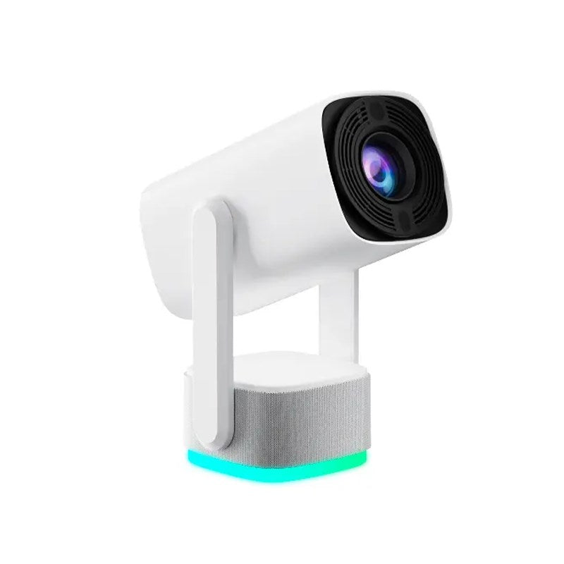 SOLANGE Portable Rechargeable 4K HD Pan Tilt Lamp Projector