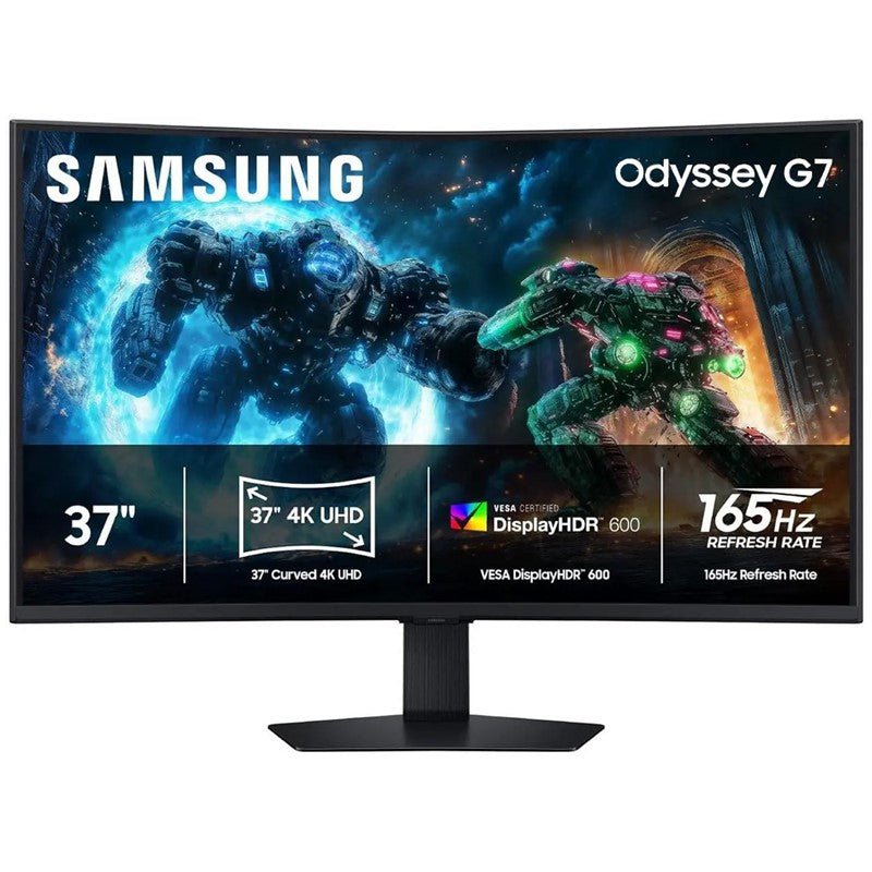 Samsung Odyssey G7 G75F. 37" 4K UHD 165Hz, 1ms, AMD FreeSync Premium Pro, VESA DisplayHDR 600, HDMI 2.1 with Pivot Curved Gaming Monitor