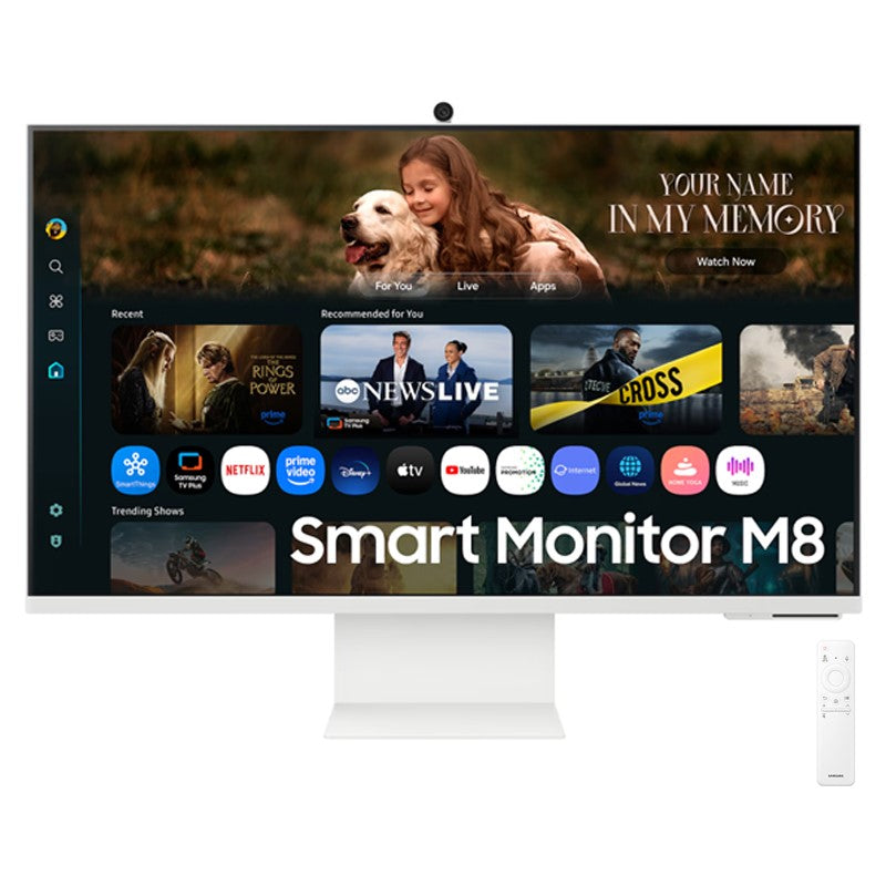 Samsung Smart Monitor M8 M80F 32" 4K Flat VA, 4 ms, Samsung Vision AI, Built-In Camera, Monitor