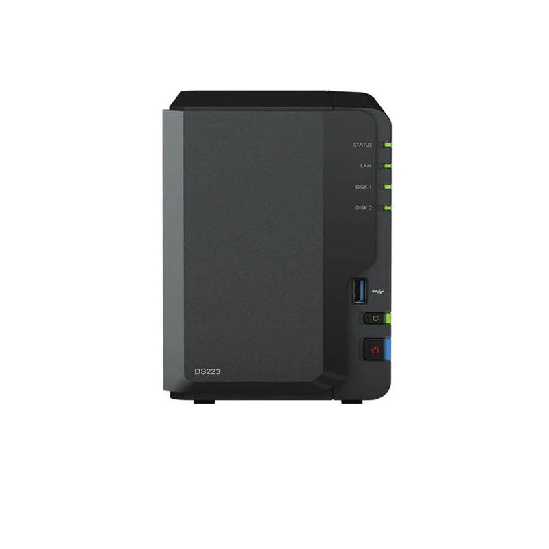 سينولوجي 2-Bay NAS DS223 (بدون قرص)، 2 جيجابايت DDR4