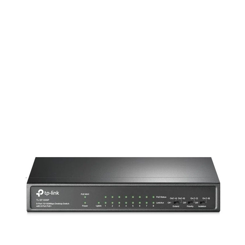 TP-Link TL-SF1009P 9-Port 10/100Mbps Desktop Switch with 8-Port PoE+
