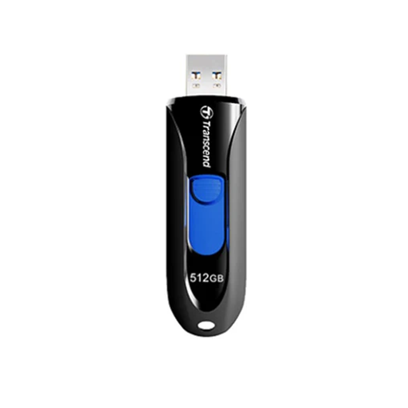 Transcend 512 GB Jetflash 790 USB 3.1 Capless Flash Memory -  Black