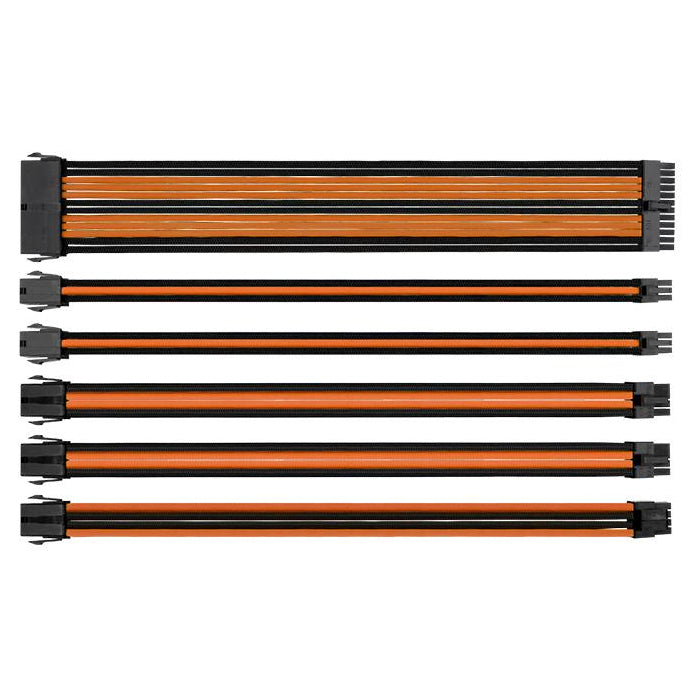 Thermaltake TtMod Sleeve Extension Power Supply Cable Kit - Black/Orange