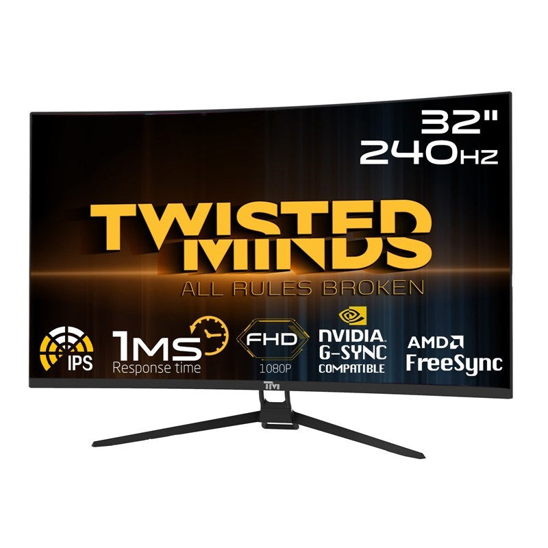 Twisted Minds 32'' FHD VA, 240Hz, 1 ms Gaming Monitor - Open Box