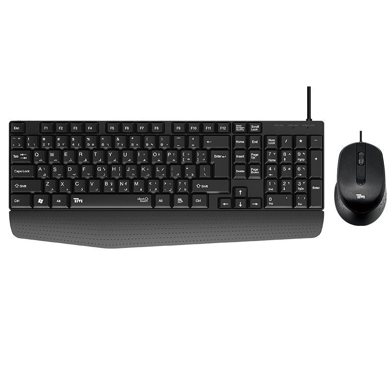 Twisted Minds K19 Kavara Series 2in1 Combo Wired Mode Lightweight - Black - (English / Arabic) Layout