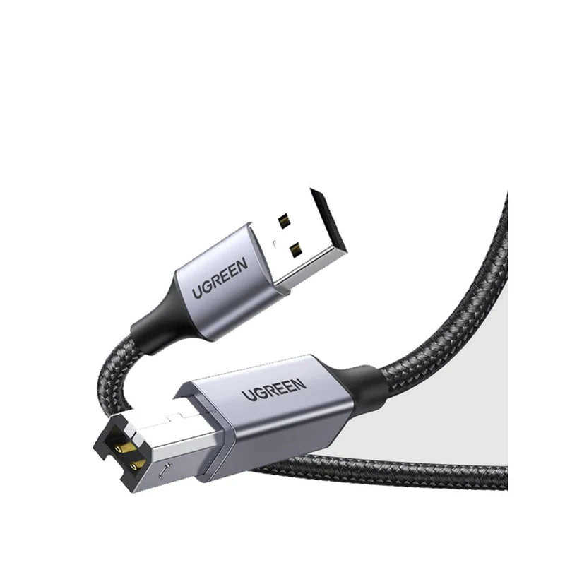 Ugreen USB-A Male to USB-B 2.0 Printer Cable Alu Case with Braid 1m (Black), US369