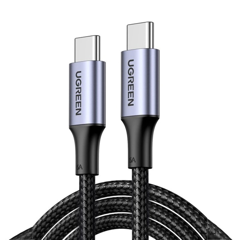Ugreen USB-C Cable Aluminum Case with Braided, 100W - Black