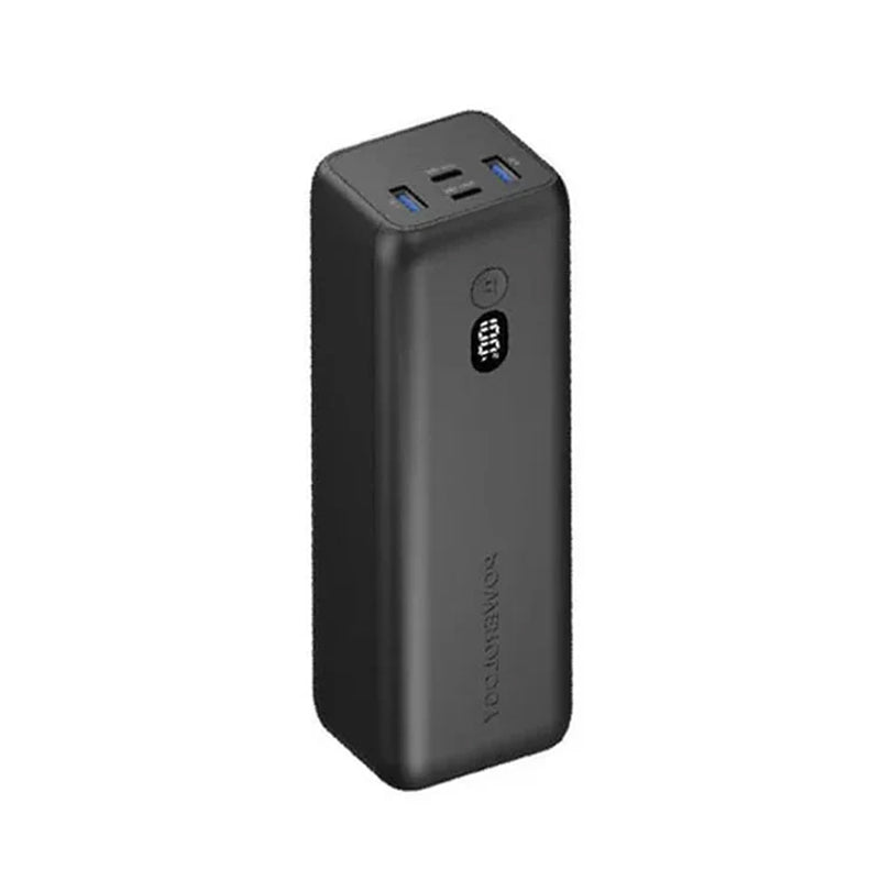 Powerology Onyx 30000mAh Dual USB-C Power Bank Rapid Four-Device Charging, Black