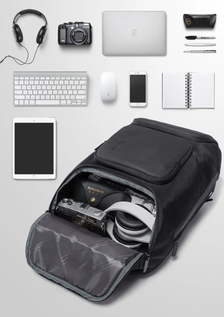 BANGE Fashion Large Capacity USB Charging Backpack Wear-resistant Oxford Casual Travel Bag for Male Female Mochila