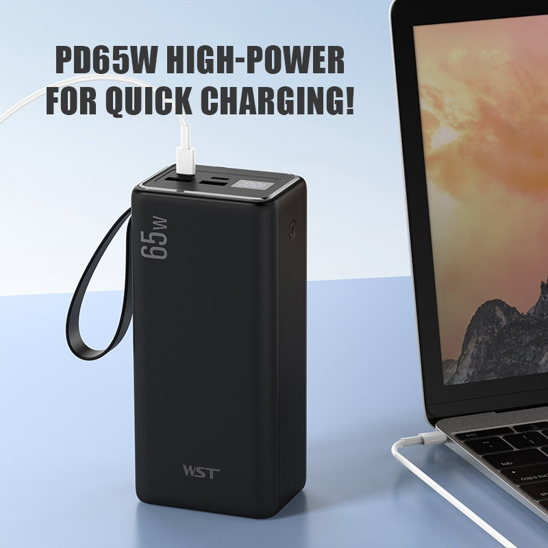 WST 40000mAh Portable Power Bank Station 110V/220V, 65W PD Type C Charger