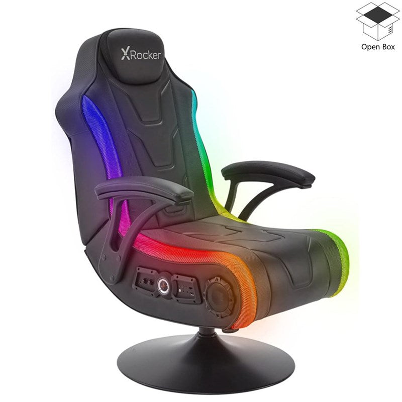 X-Rocker Monsoon RGB 4.1 Stereo Audio Gaming Chair with Vibrant LED - Open Box