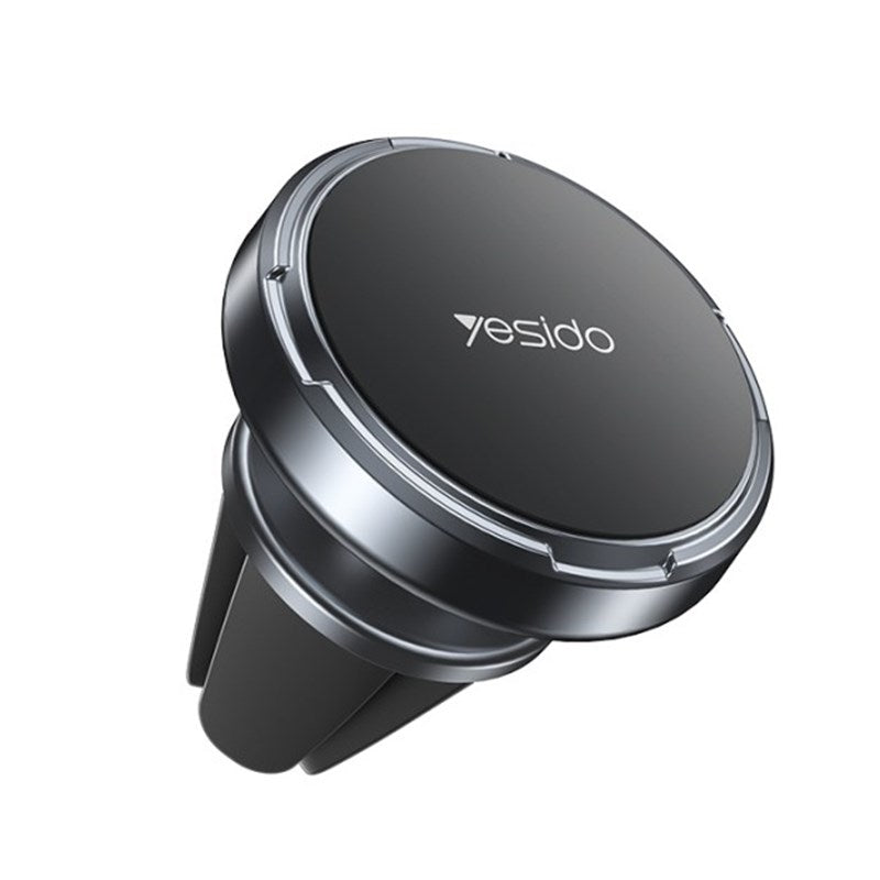 Yesido C214 360 Rotation Zinc Alloy Non-slip Silicone Tail Clip Mini Air Vent Magnetic Phone Holder