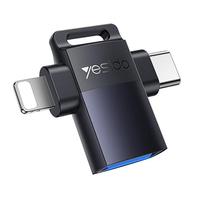 Yesido GS35 OTG Adapter – 2-in-1 Type-C & Lightning to USB 3.0 Converter