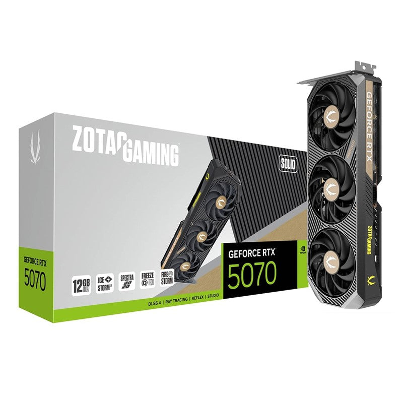 Zotac GeForce RTX 5070 Ti SOLID SFF OC 16 GB GDDR7 Gaming Graphics Card - Black